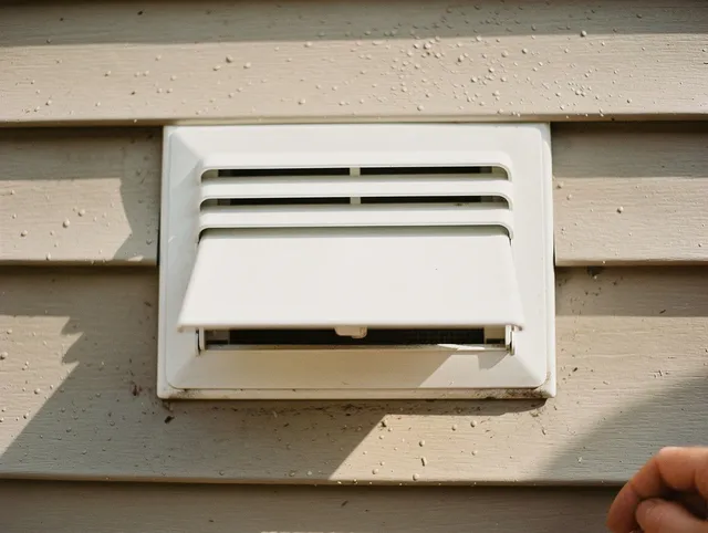 Perris Dryer Vent Cleaning technician performing professional exhaust vent cleaning at a residential property in Perris