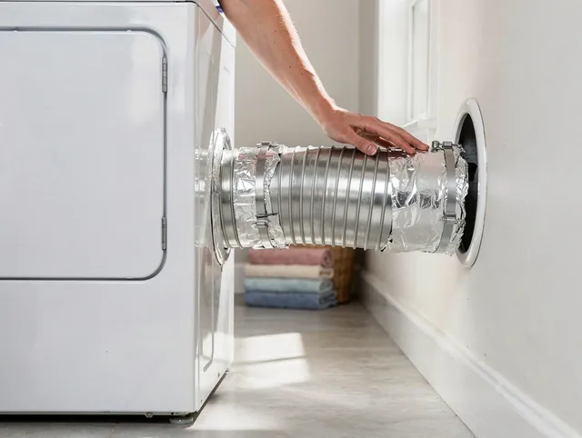 Professional dryer vent hose installation by Perris Dryer Vent Cleaning in Perris