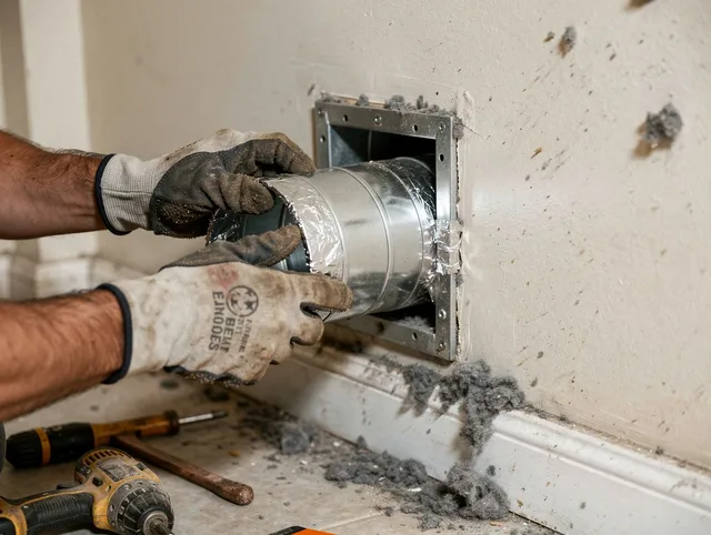 Professional dryer vent repair and installation by Perris Dryer Vent Cleaning in Perris