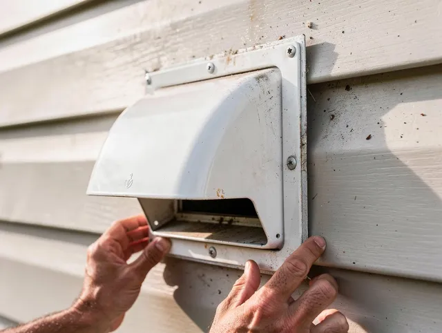 Perris Dryer Vent Cleaning technician delivering thorough residential dryer vent cleaning service in Perris